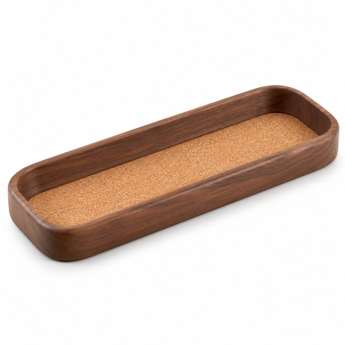 Cork Inlay Desk Tray