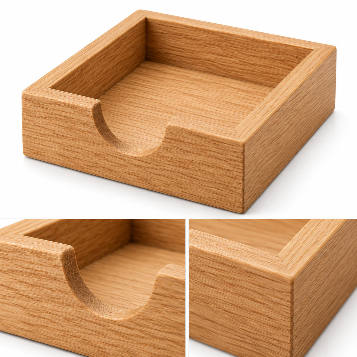 Oak Memo Pad Holder