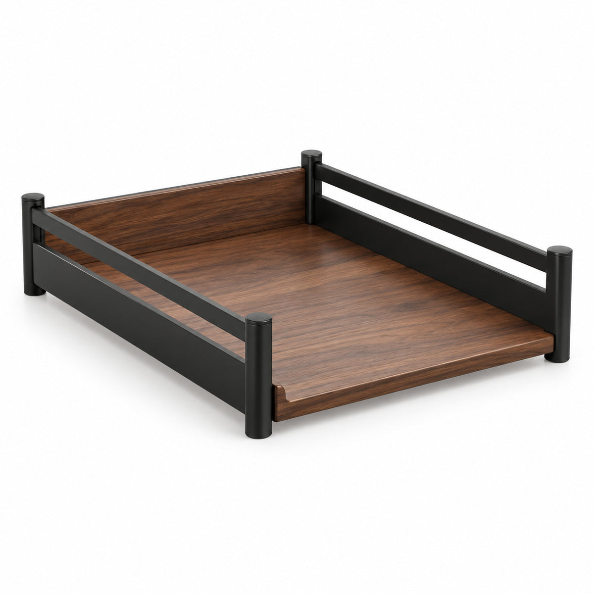 Wood and Steel Letter Tray
