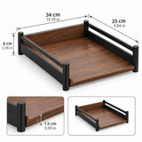 Wood and Steel Letter Tray